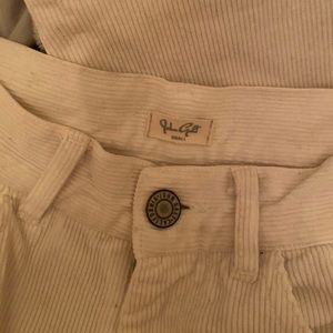 White corduroy cargo pants
